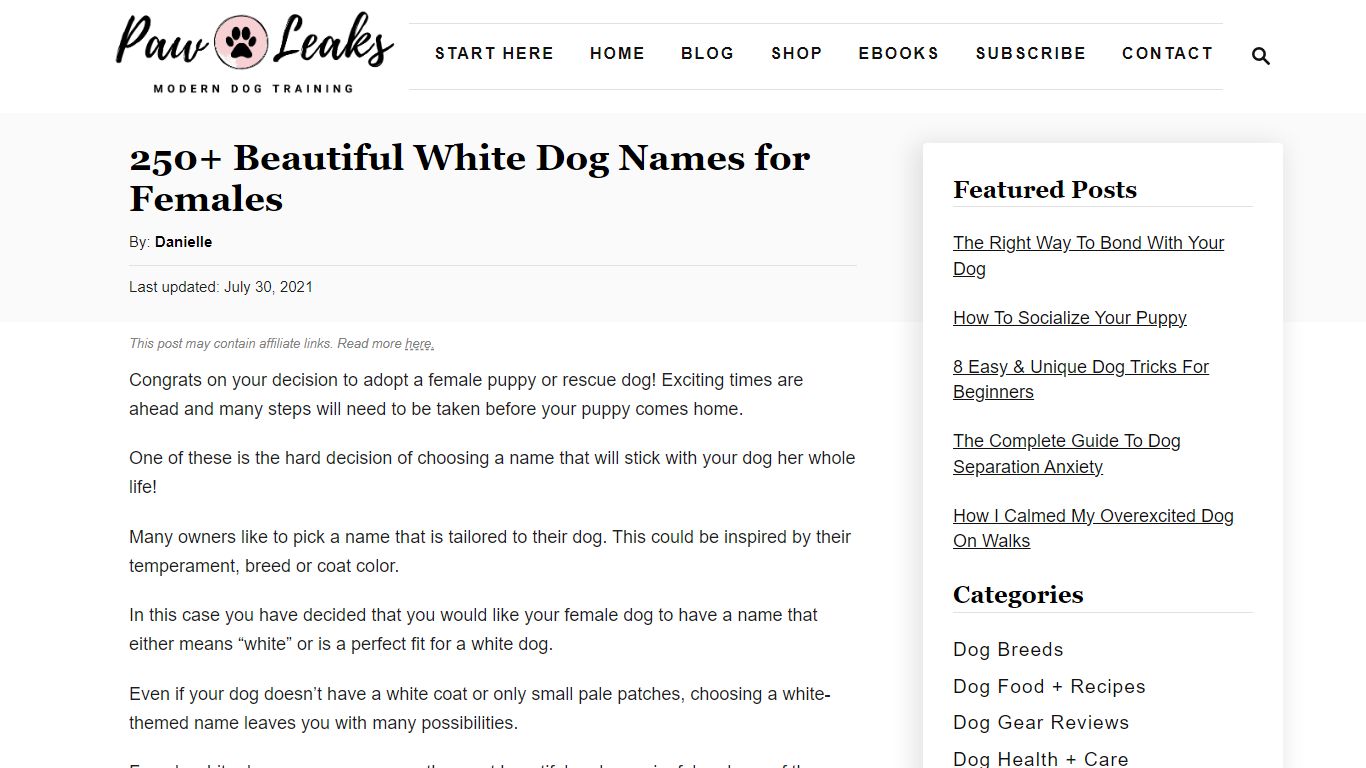 250+ Beautiful White Dog Names for Females | PawLeaks